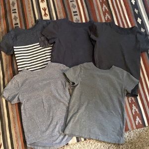 All shades of grey and blue cat and jack tees